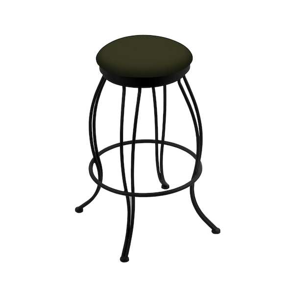 30" Swivel Bar Stool, Black Wrinkle, Canter Pine Seat